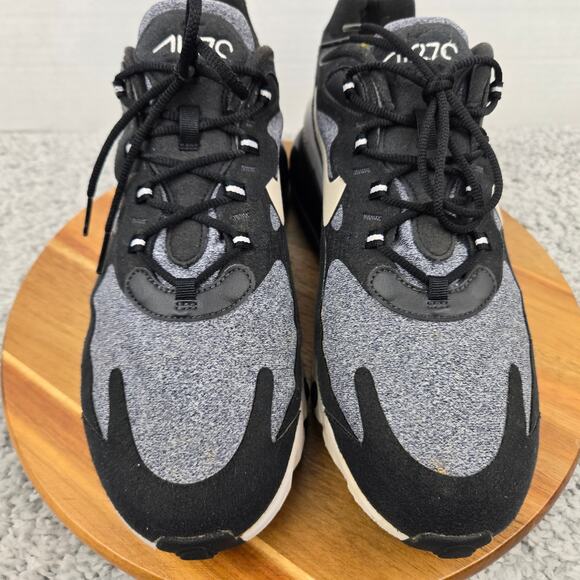 Nike Mens 11 Air Max 270 React Optical Black Vast Grey Daily Sneaker AQ4971-001 - Picture 6 of 12